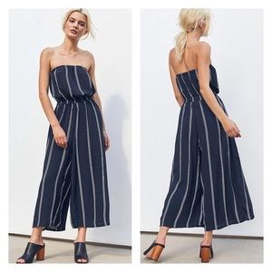 UO STRIPED CULOTTE JUMPSUIT, NEVER WORN!
